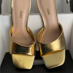 Stylish Gold Heels